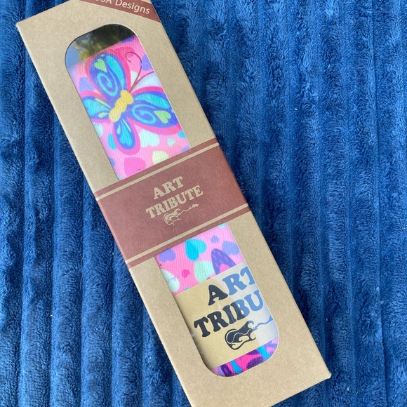 Girls Pink Butterfly Guitar Strap - Picture 1 of 5